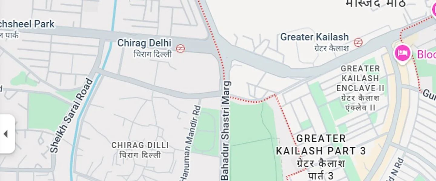 Map of Greater Kailash GK, New Delhi — Three Eyes Security service coverage